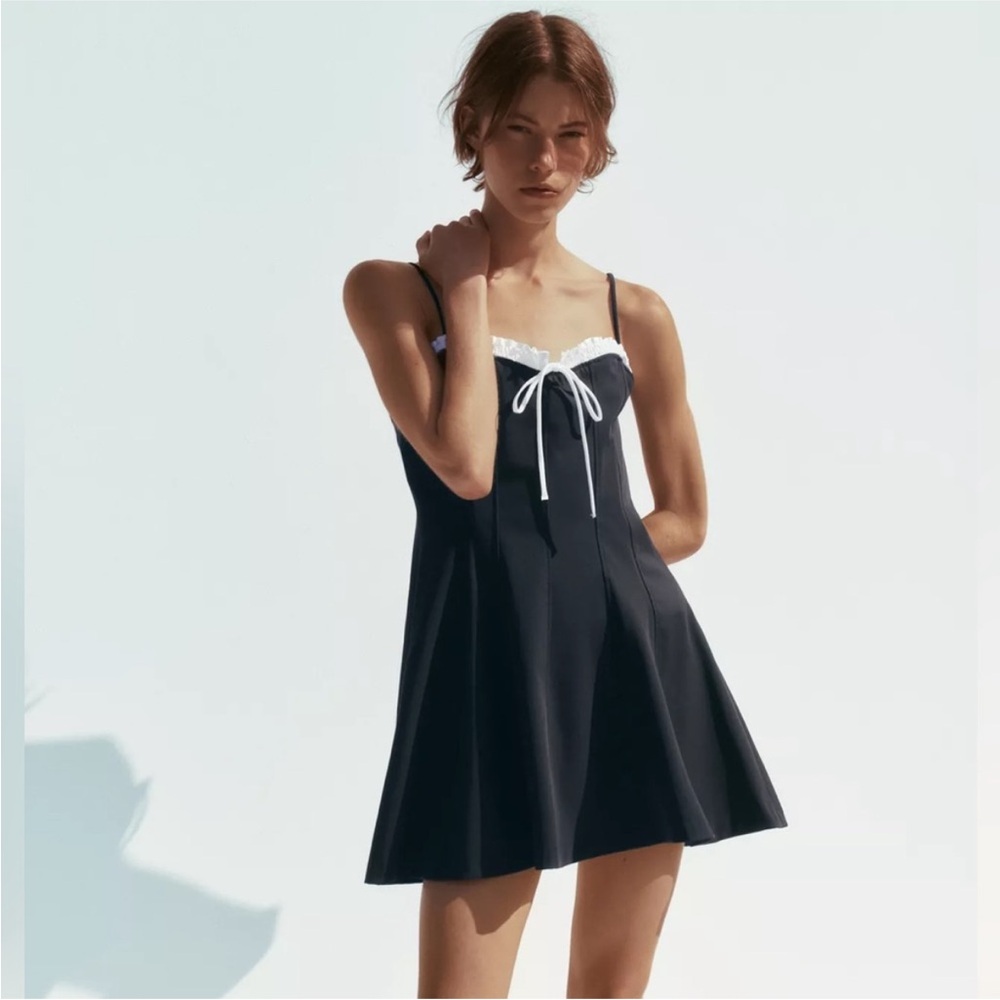 Zara Black and White Mini Dress